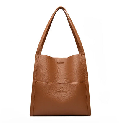 Bolso tote de PU piel en color liso