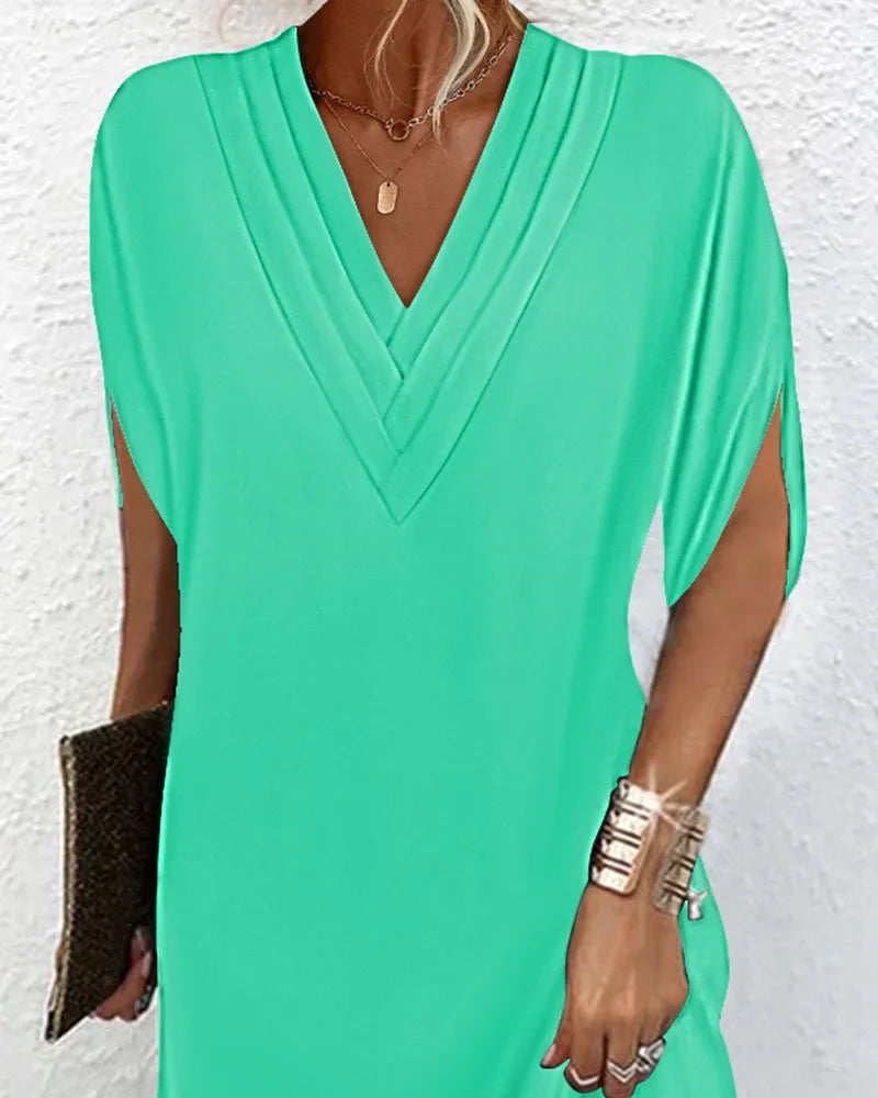 VALENTINA - Elegante vestido liso