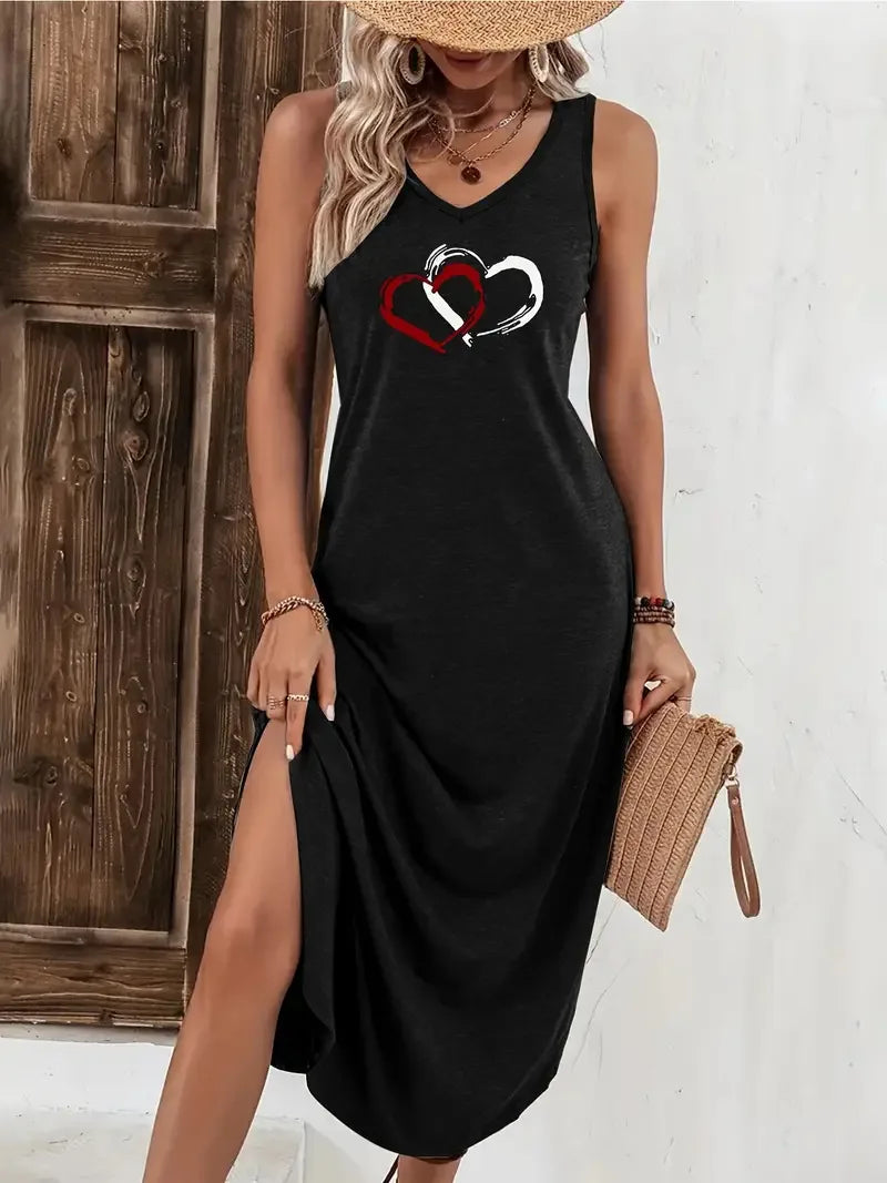 AITANA- Vestido Con Estampado De Corazones