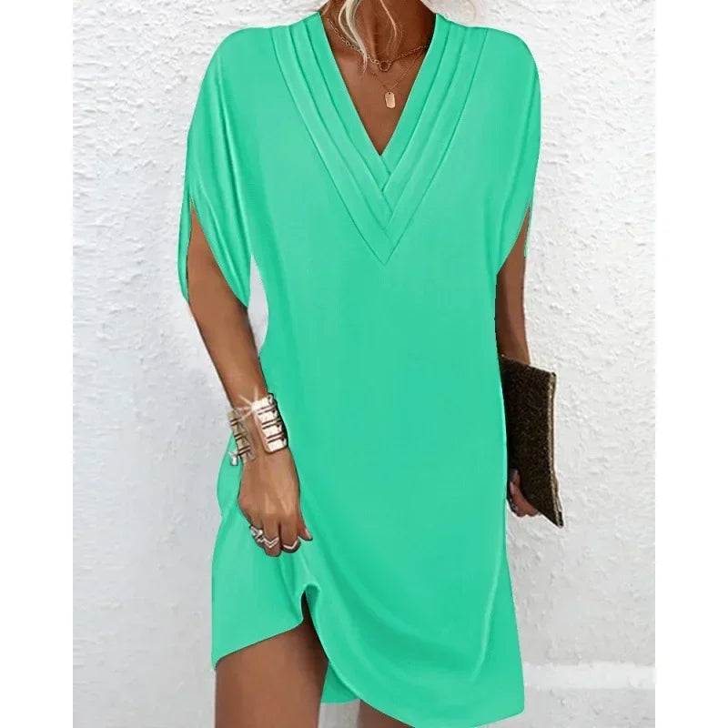 VALENTINA - Elegante vestido liso