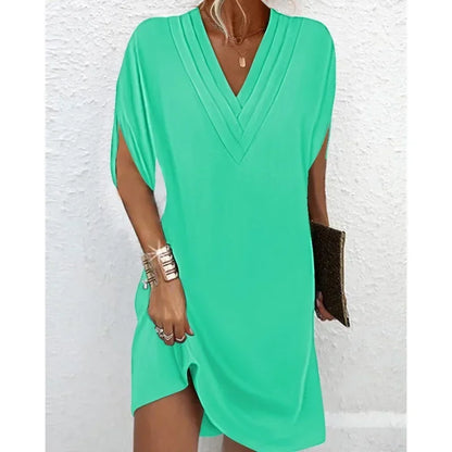 VALENTINA - Elegante vestido liso