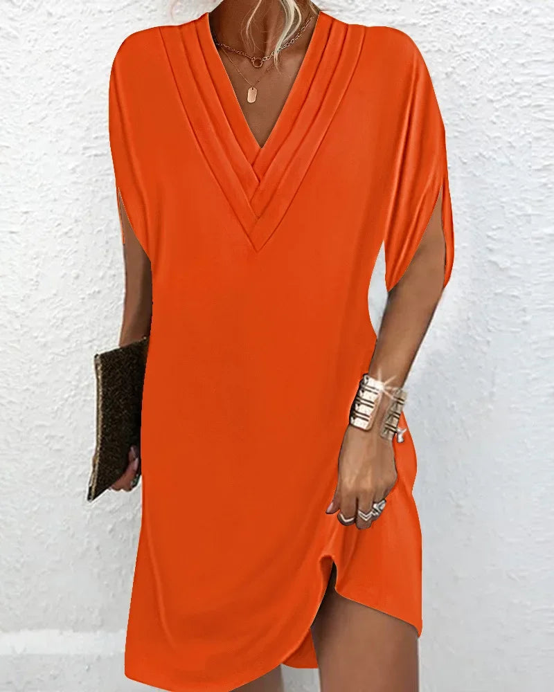 VALENTINA - Elegante vestido liso