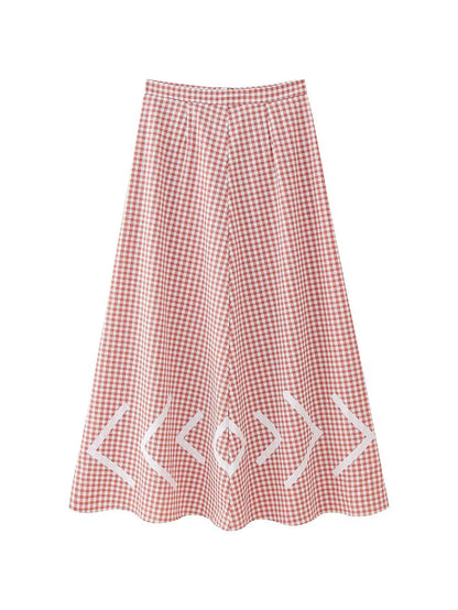 LIA - Top y Falda Estampado geométrico