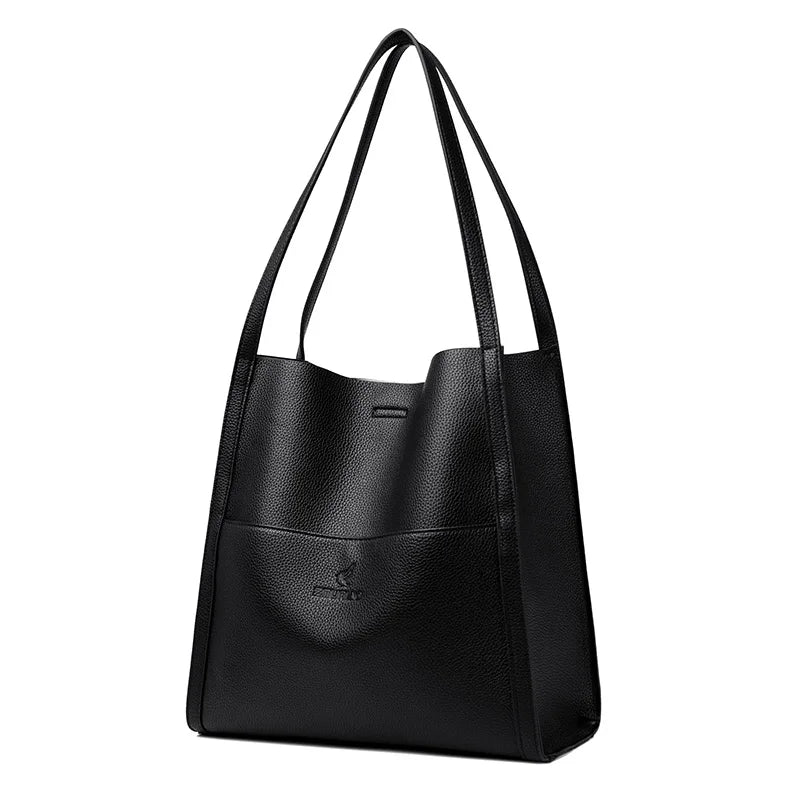 Bolso tote de PU piel en color liso