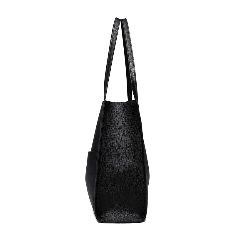 Bolso tote de PU piel en color liso