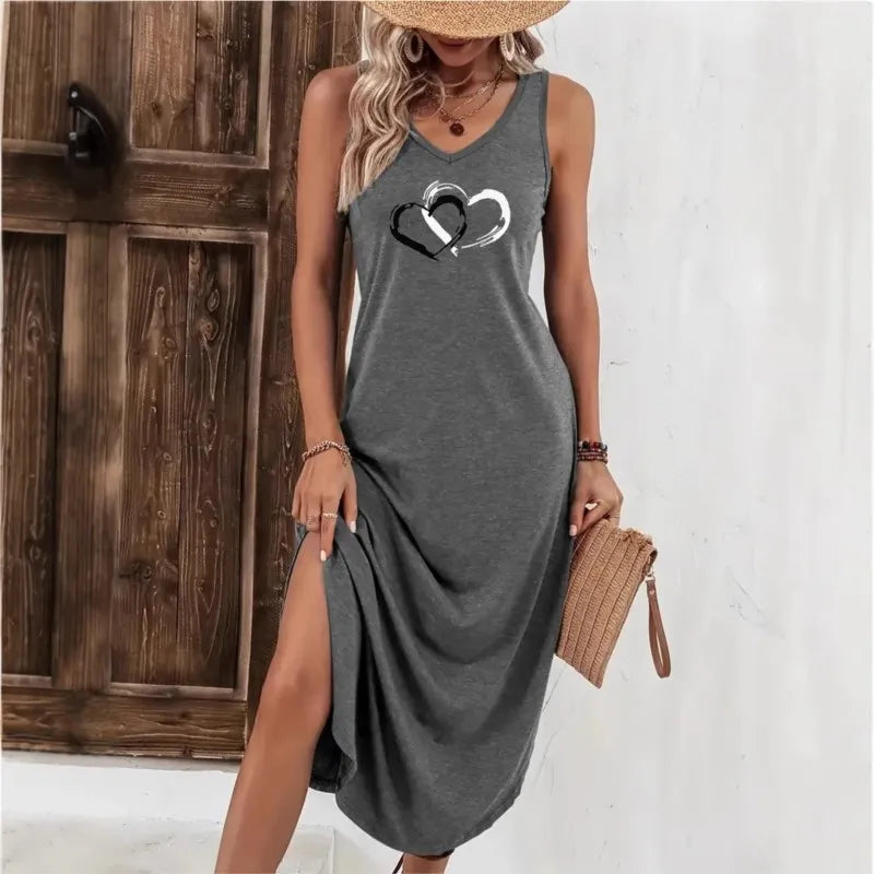 AITANA- Vestido Con Estampado De Corazones