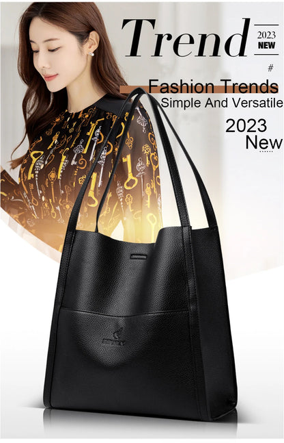 Bolso tote de PU piel en color liso