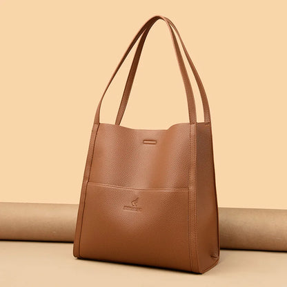 Bolso tote de PU piel en color liso