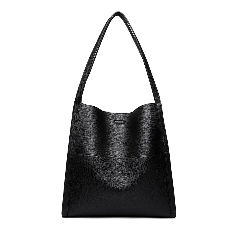 Bolso tote de PU piel en color liso