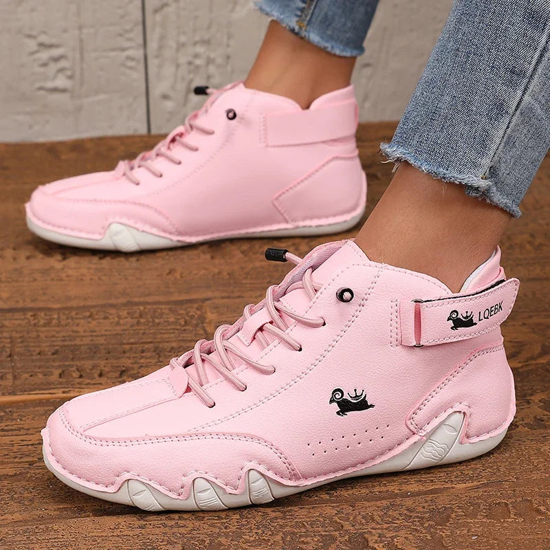 Zapatos cuero PU para mujer,  transpirables e Impermeables