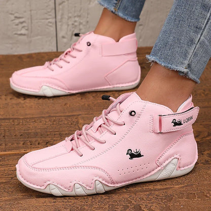 Zapatos cuero PU para mujer,  transpirables e Impermeables