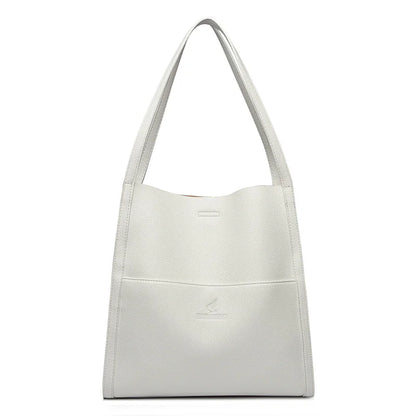 Bolso tote de PU piel en color liso