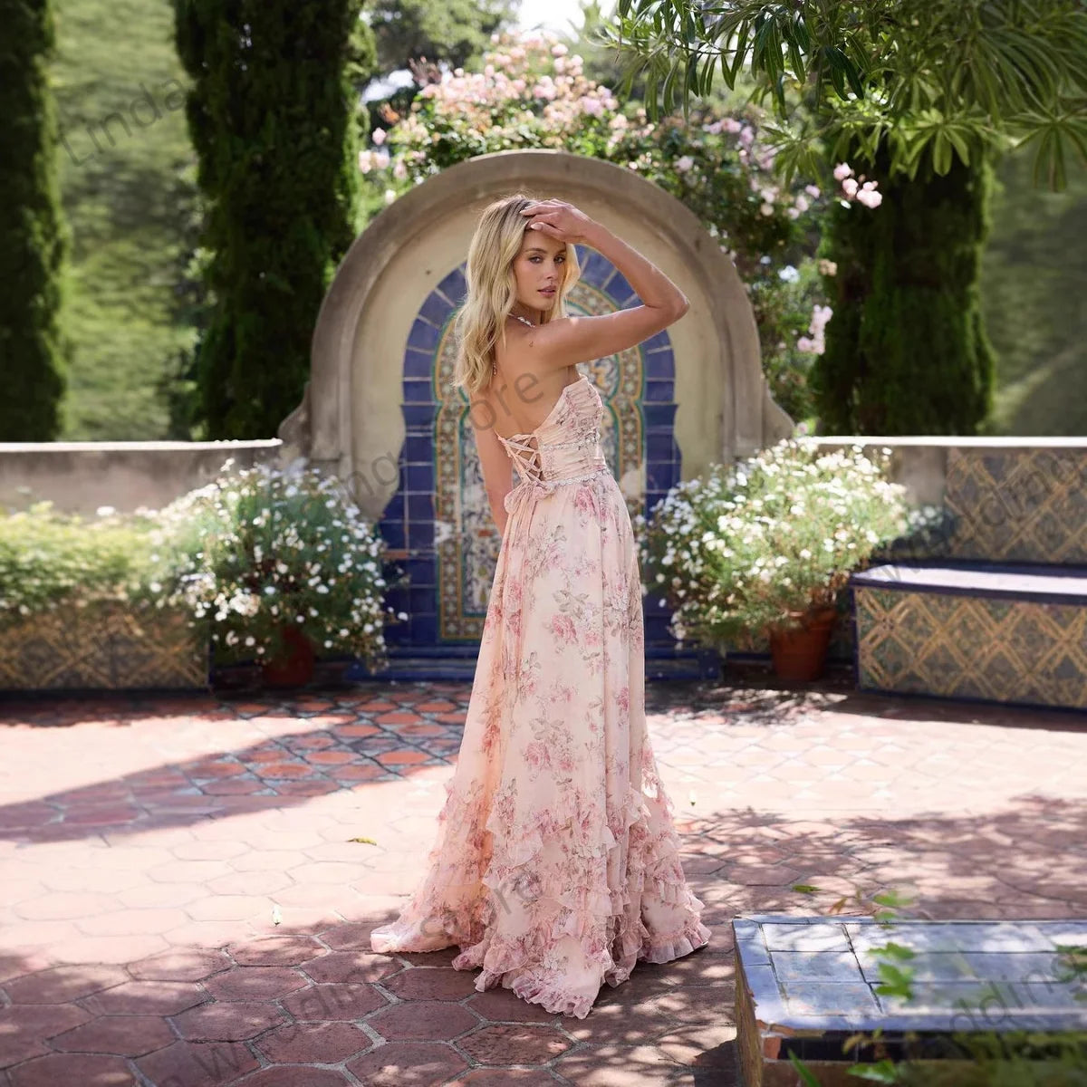 Emma A- Vestido Largo Floral