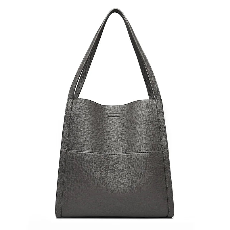 Bolso tote de PU piel en color liso