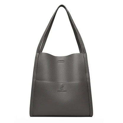 Bolso tote de PU piel en color liso