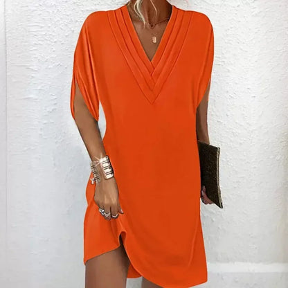 VALENTINA - Elegante vestido liso