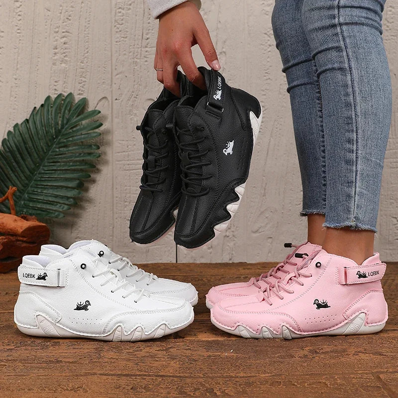 Zapatos cuero PU para mujer,  transpirables e Impermeables