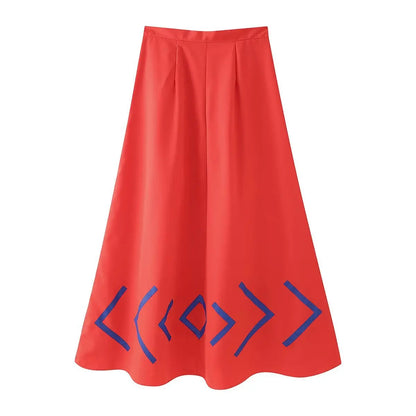 LIA - Top y Falda Estampado geométrico