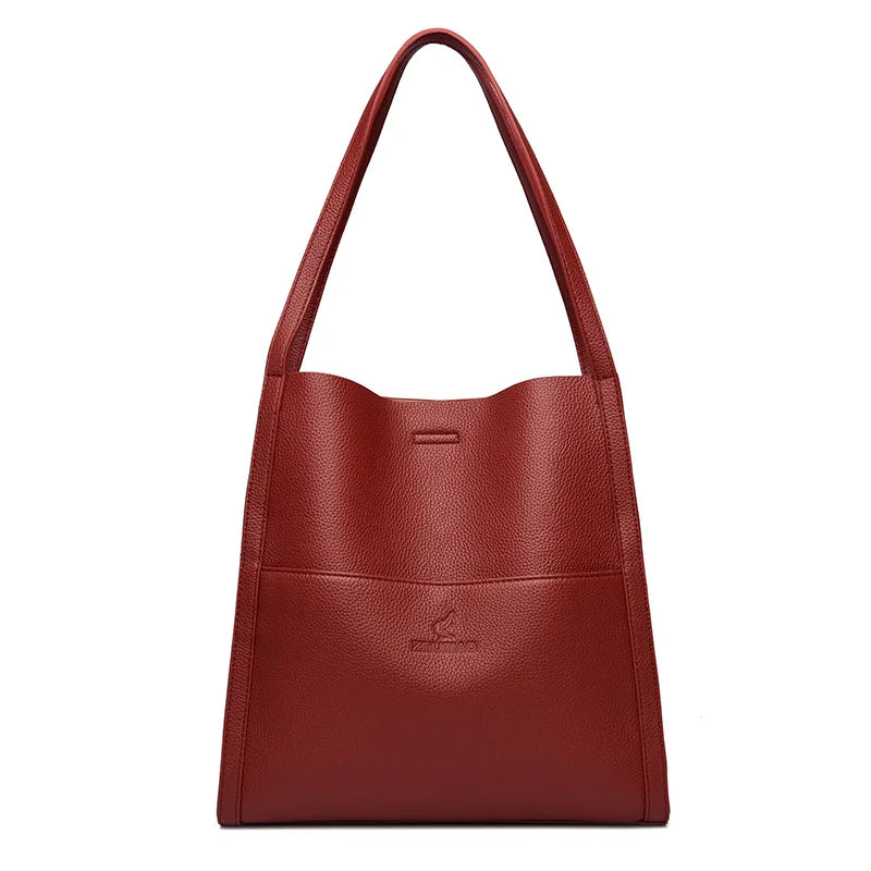 Bolso tote de PU piel en color liso