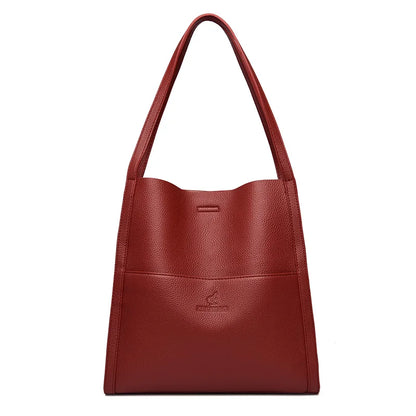 Bolso tote de PU piel en color liso