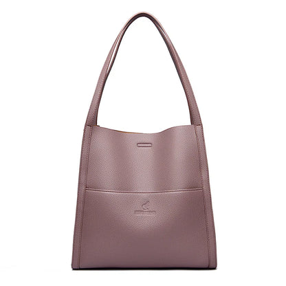 Bolso tote de PU piel en color liso