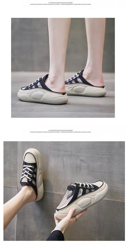 Zapatos De Mujer con suela gruesa transpirable,