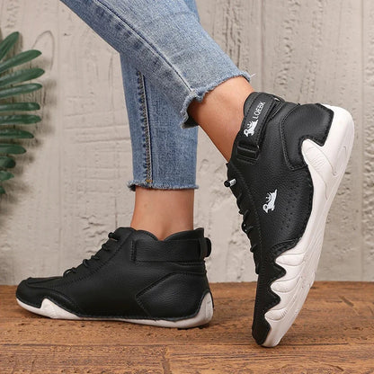 Zapatos cuero PU para mujer,  transpirables e Impermeables