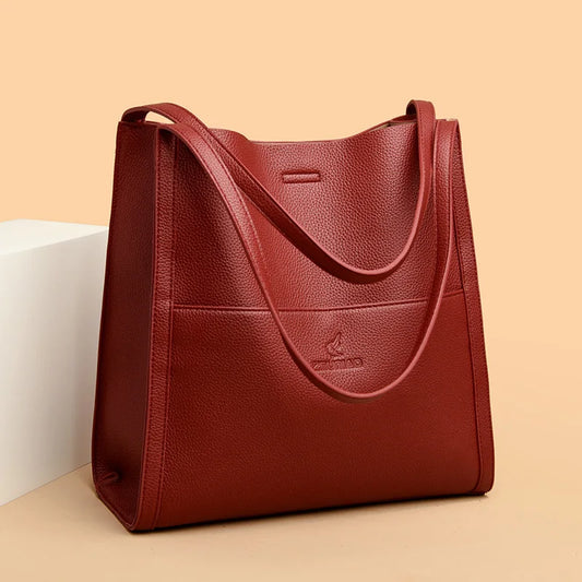Bolso tote de PU piel en color liso