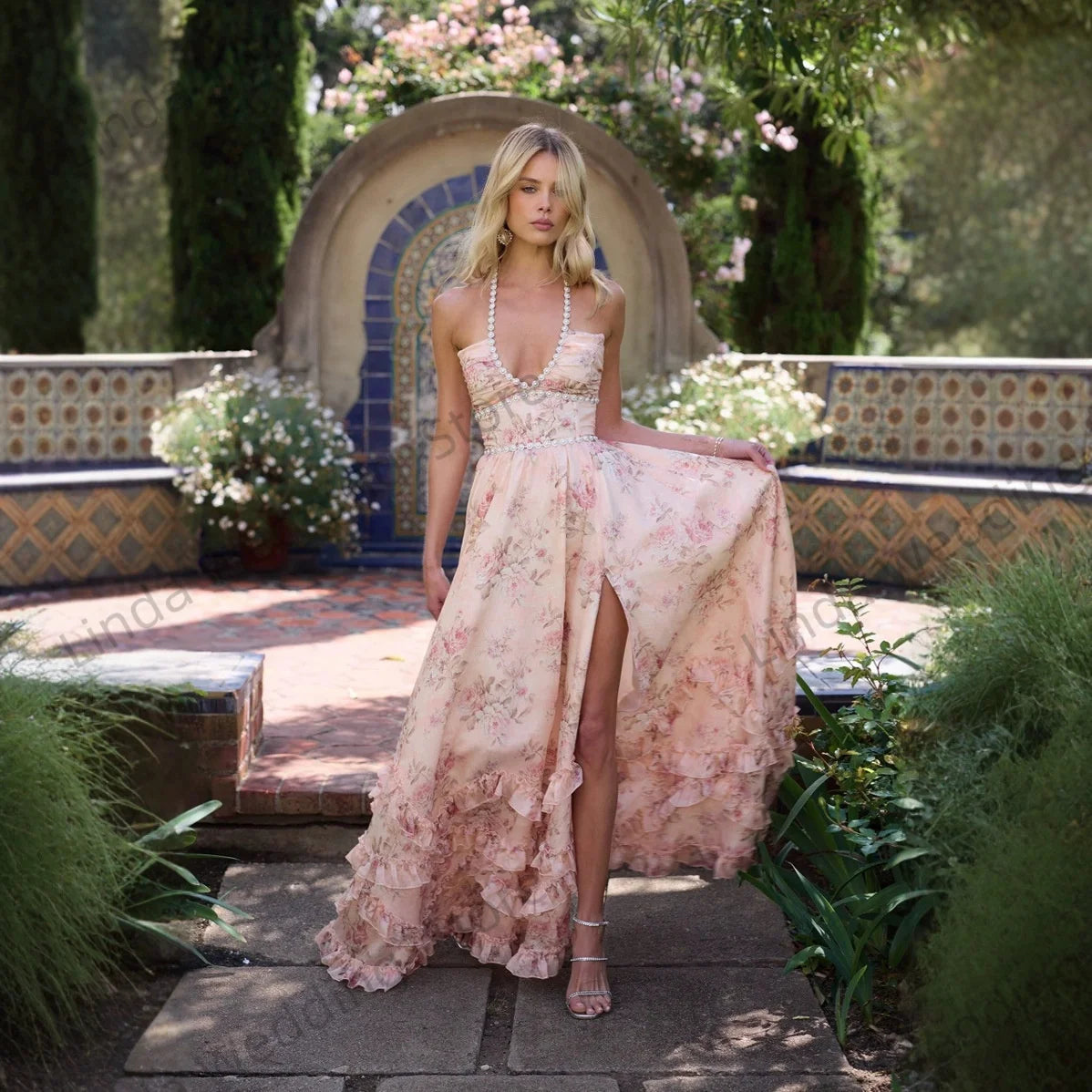 Emma A- Vestido Largo Floral