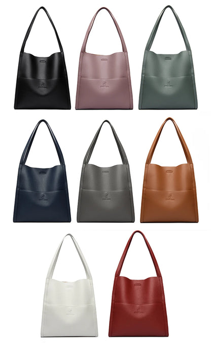 Bolso tote de PU piel en color liso
