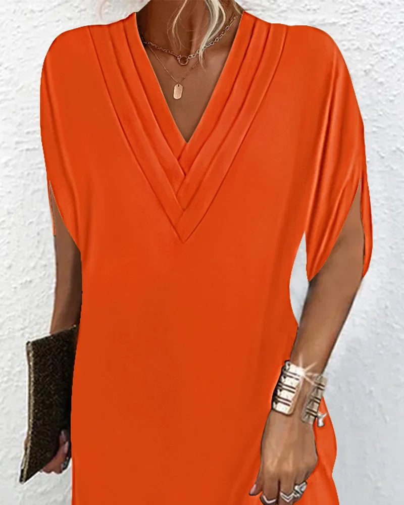 VALENTINA - Elegante vestido liso