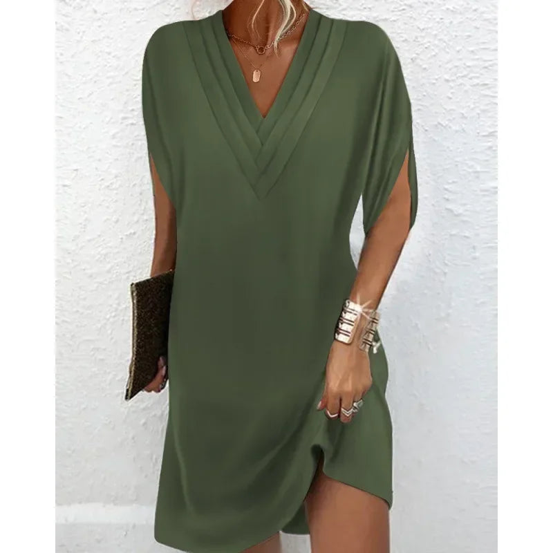 VALENTINA - Elegante vestido liso