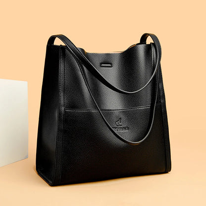 Bolso tote de PU piel en color liso
