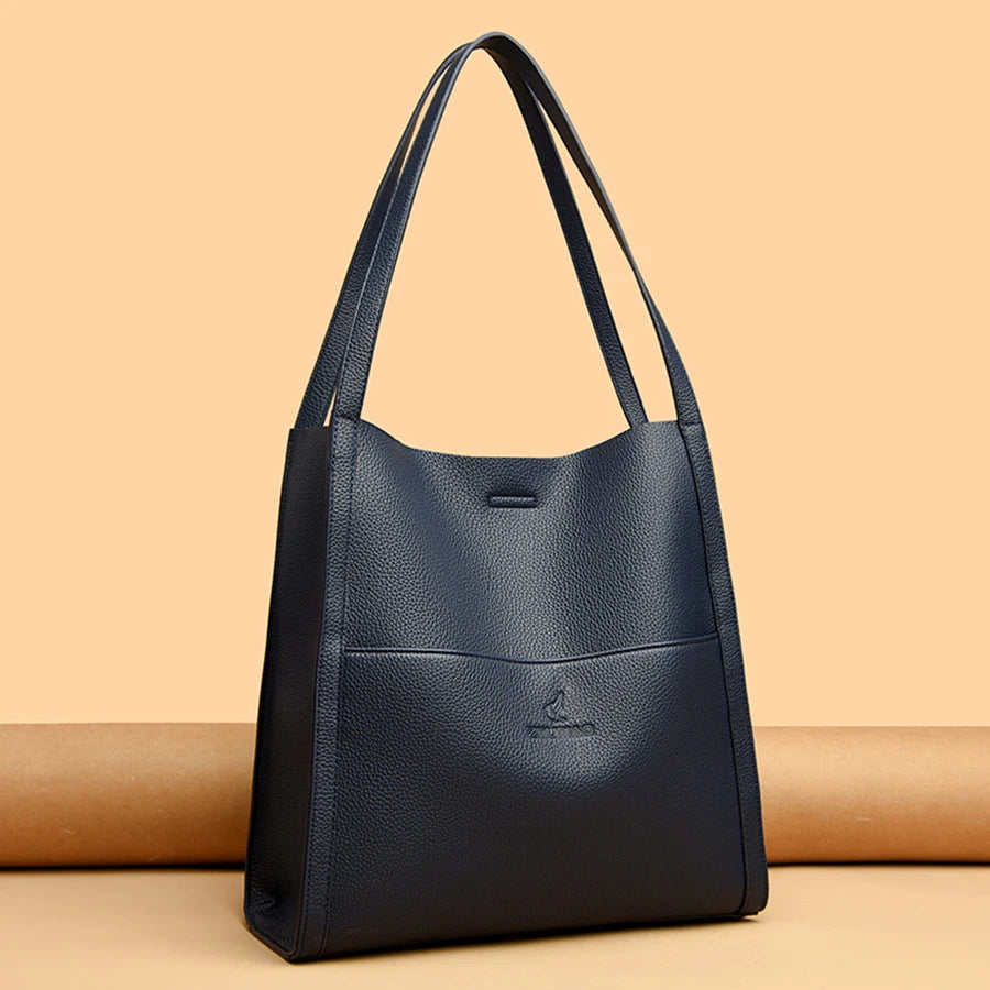 Bolso tote de PU piel en color liso