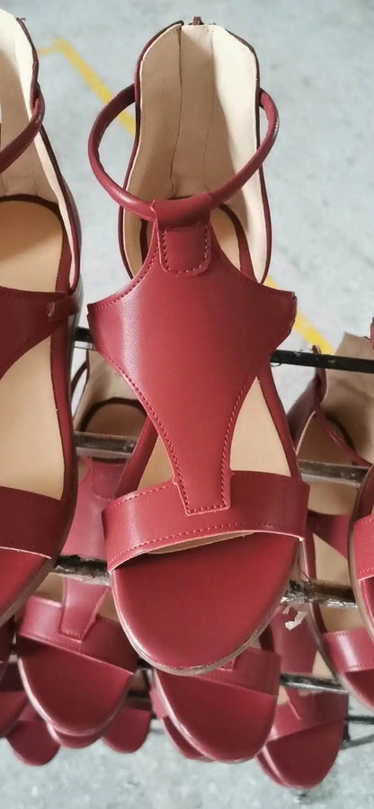 Sandalias Vintage con punta abierta