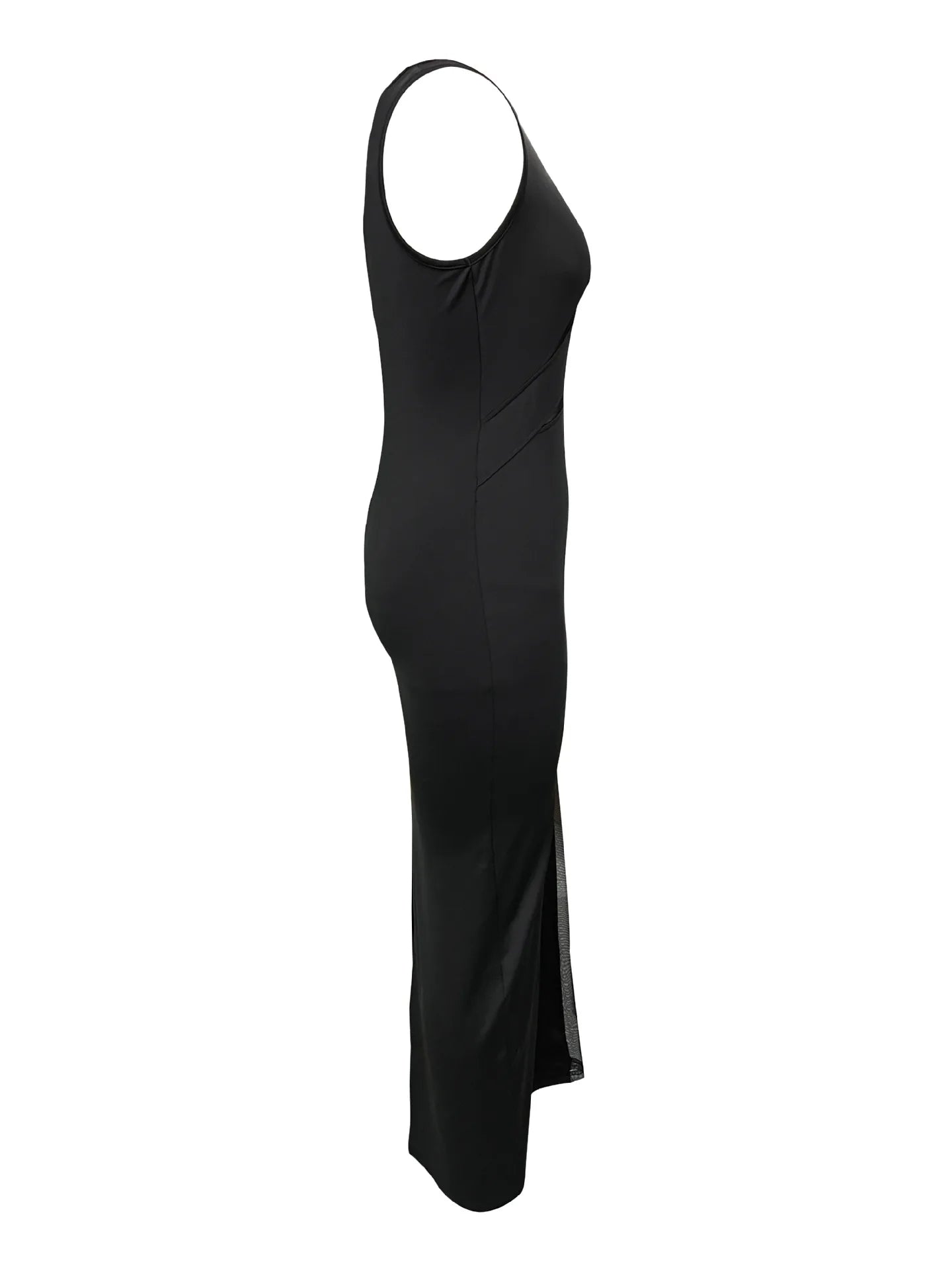 Nyxella- Vestido midi liso con aberturas
