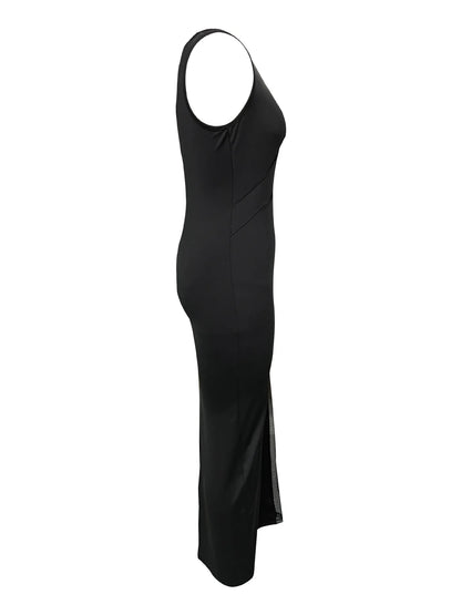 Nyxella- Vestido midi liso con aberturas