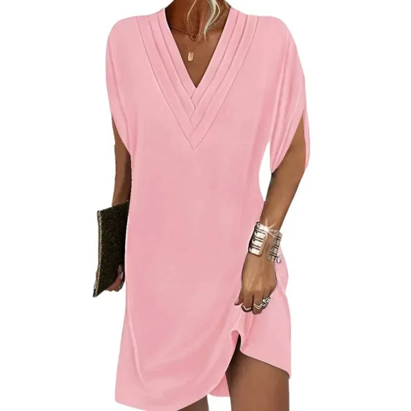 VALENTINA - Elegante vestido liso