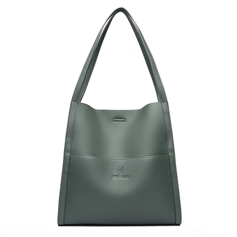 Bolso tote de PU piel en color liso