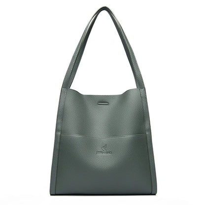Bolso tote de PU piel en color liso