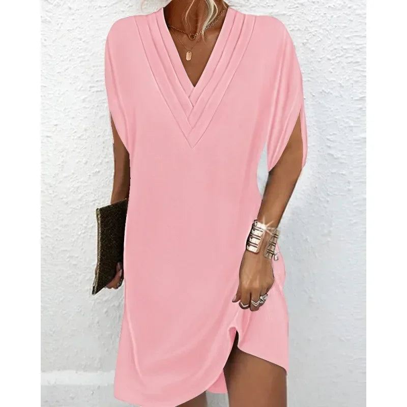 VALENTINA - Elegante vestido liso