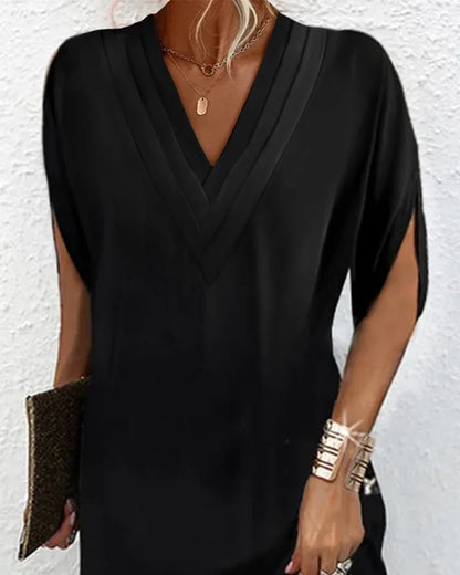 VALENTINA - Elegante vestido liso