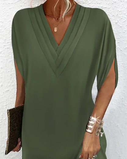 VALENTINA - Elegante vestido liso