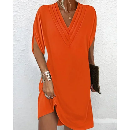 VALENTINA - Elegante vestido liso