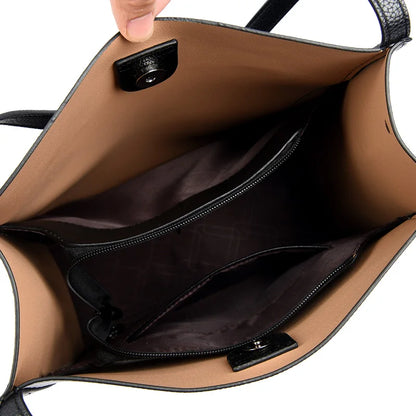 Bolso tote de PU piel en color liso