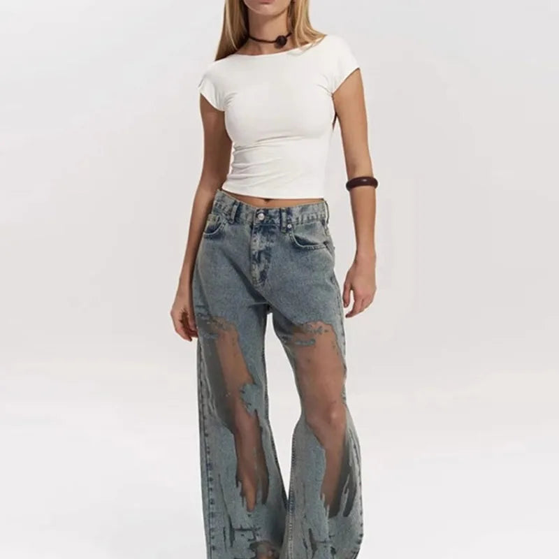 CHLOÉ -Jean Denim Transparente