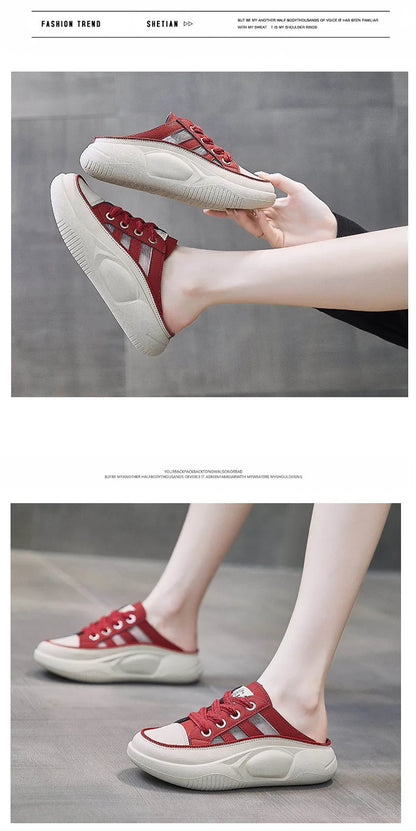 Zapatos De Mujer con suela gruesa transpirable,